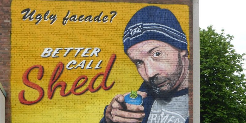 Graffitikunstwerk: Better call SHED